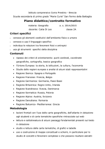Piano didattico/contratto formativo