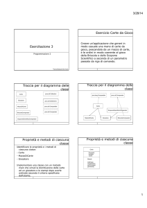 3/28/14 1 Esercitazione 3 Esercizio Carte da Gioco Traccia per il