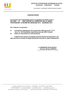 ritiro diploma abilitazione - Liceo artistico Ego Bianchi