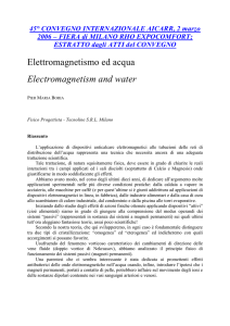 Elettromagnetismo ed acqua Electromagnetism and water