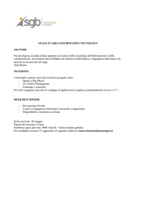 STAGE IN AREA INFORMATION TECNOLOGY Job Profile Per