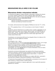 Misure di aree e volumi