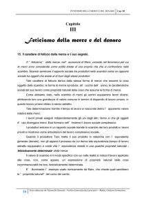 feticismo della merce e del denaro