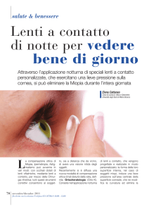 Lenti a contatto di notte per vedere bene di giorno