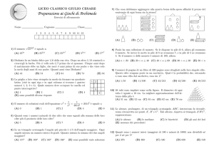 Preparazione ai Giochi di Archimede