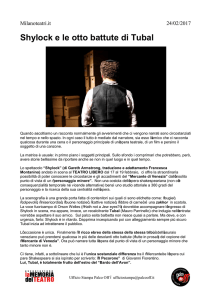 Shylock e le otto battute di Tubal