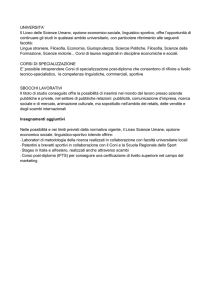 UNIVERSITA` Il Liceo delle Scienze Umane, opzione economico