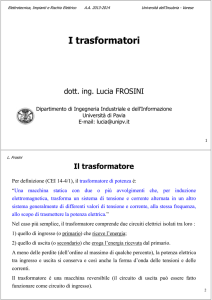 I trasformatori - Università di Pavia