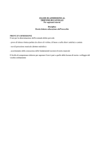 TEST PER IL DEBITO DI TEORIA E SOLFEGGIO