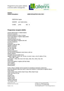 Programma recupero debito e lavoro estivo