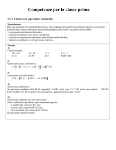 Calcolo con espressioni numeriche