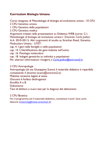 Curriculum Biologia Umana