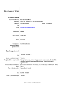 Curriculum Vitae - Comune di Serra San Bruno