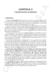 CAPitolo 2 L`autonomia scolastica