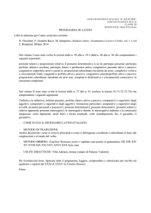PROGRAMMA DI LATINO Libri in adozione per l