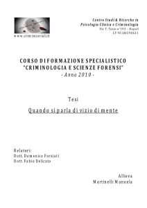 Quando si parla di vizio di mente mod