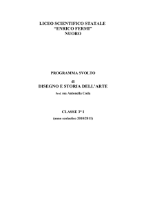 Programmazione di Disegno e Storia dell`arte