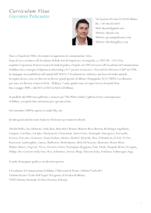 Curriculum Vitae Giovanni Policastro