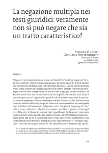 La negazione multipla nei testi giuridici: veramente