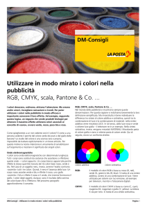 Utilizzare in modo mirato i colori nella pubblicità RGB, CMYK, scala