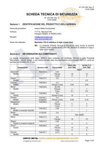 scheda tecnica di sicurezza