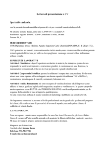 Lettera di presentazione e CV Spettabile Azienda,