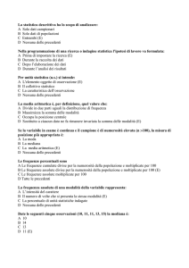 A Solo dati campionari B Solo dati di popolazioni C Entrambi (E)