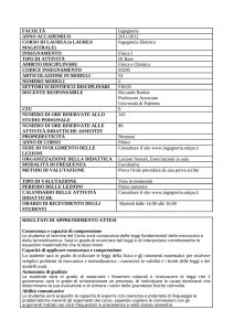 Fisica I - Università degli Studi di Palermo