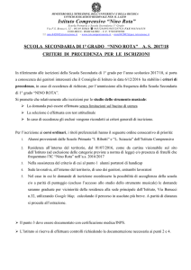 criteri graduatoria nino rota
