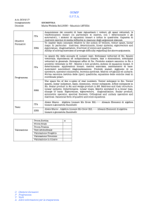 Obiettivi formativi e modalità d`esame