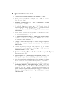 1 Quesiti di termodinamica