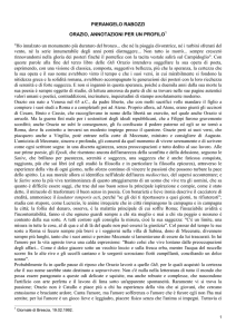 PIERANGELO RABOZZI ORAZIO, ANNOTAZIONI PER UN PROFILO
