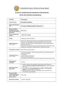 Terzo anno Economia Aziendale Economia degli Intermediari