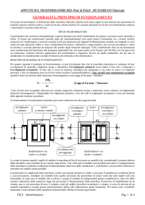 Il trasformatore monofase