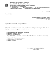 Convocazione Consiglio di Istituto maggio 2017