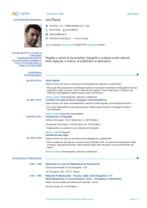 Europass Jurij Razza bis - Federazione Italiana Cineforum