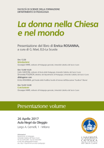 Programma - Università Cattolica del Sacro Cuore