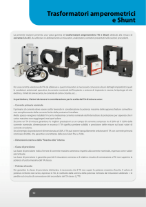 Trasformatori amperometrici e Shunt - MyW-CMS