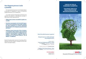 CHECK-UP DELLE FUNZIONI COGNITIVE DIAGNOSI PRECOCE