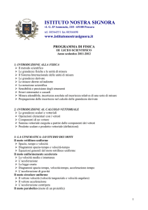 III liceo scientifico - programma di fisica