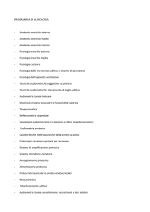 PROGRAMMA DI AUDIOLOGIA - Anatomia orecchio esterno