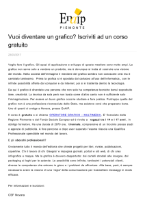 Vuoi diventare un grafico? Iscriviti ad un corso gratuito