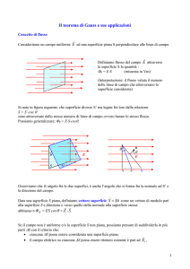 Teorema di Gauss per E e sue applicazioni