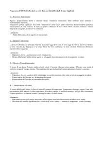 Programma di FISICA delle classi seconde del Liceo Scientifico