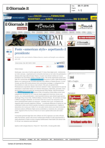 Feste «american style» aspettando il presidente f h g