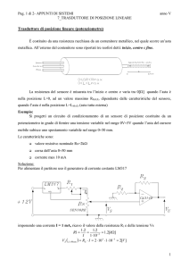 Trasduttore di posizione lineare (potenziometro)