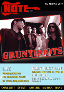 ottobre 2011 - ITALYROCKLIVE