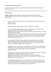 Cenni di teologia e storia del presepe In classe si costruisce un