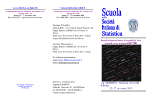 Titolo della Scuola Estiva - Società italiana di statistica