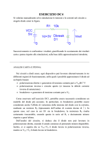 ESERCIZIO DC4: circuito ad un diodo zener